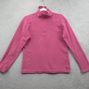 Patagonia Pullover Womens Medium Quarter Zip Fleece Hiking Outdoor Small Hole